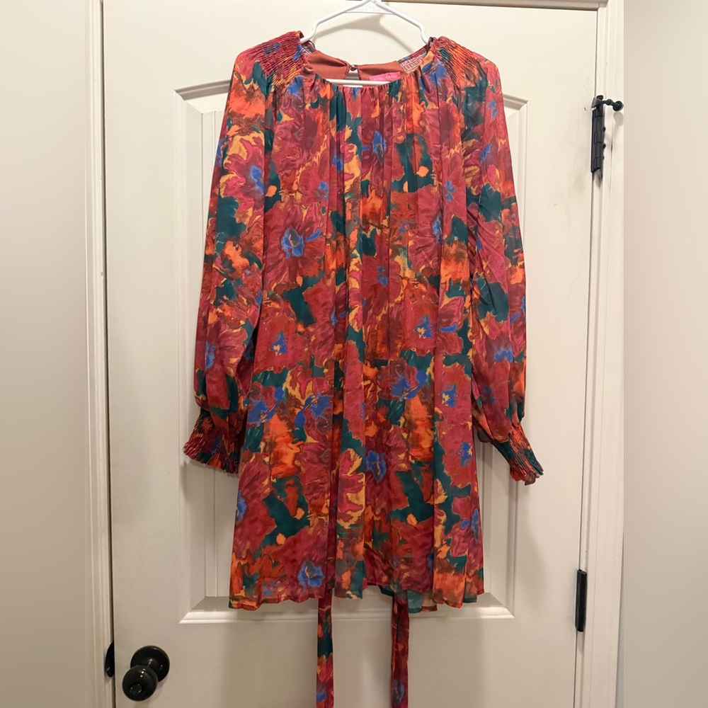 Flying Tomato Multicolor Floral Blouse - Red & Blue Accents